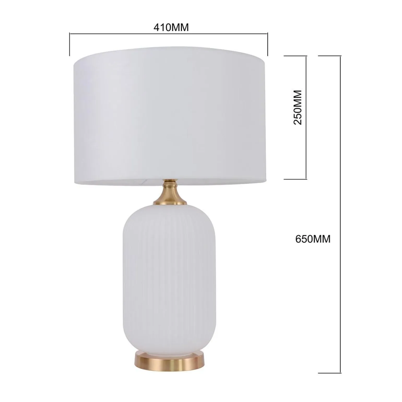 Lampa stołowa Tamiza 65 cm biała 1xE27 (LP-1515/1T big white) - Light Prestige
