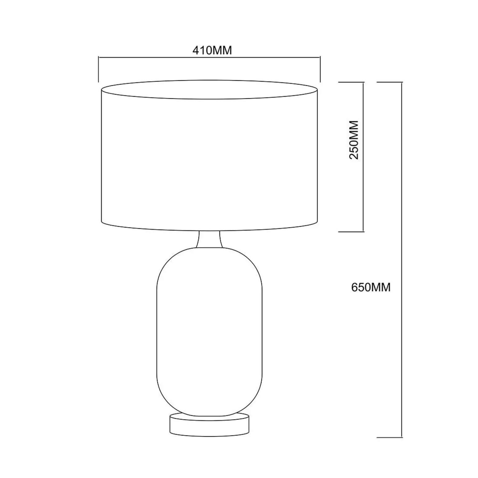 Lampa stołowa Tamiza 65 cm biała 1xE27 (LP-1515/1T big white) - Light Prestige