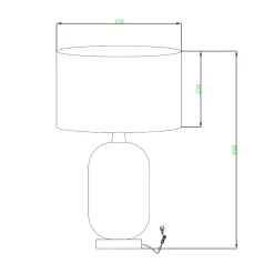 Lampa stołowa TAMIZA duża (LP-1515/1T big) - Light Prestige