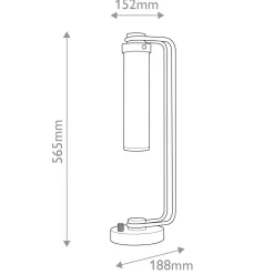 Lampa stołowa Wynwood - 1 źródło światła - Miejski brąz (QN-WYNWOOD-TL-UBZ) - Quintiesse