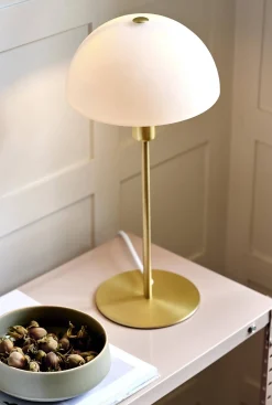 Lampa stołowa ze szklanym kloszem ELLEN Nordlux E14 40W Metal Mosiądz