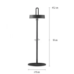 Lampa stołowa zewnętrzna AMAG BLACK IP44 (19310-18) - Paul Neuhaus