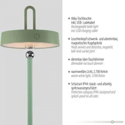 Lampa stołowa zewnętrzna AMAG GREEN IP44 (19310-43) - Paul Neuhaus