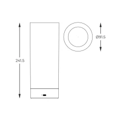 Lampa stołowa zewnętrzna ESTERNO LED bezprzewodowa ładowanie USB (1002) - Zuma Line