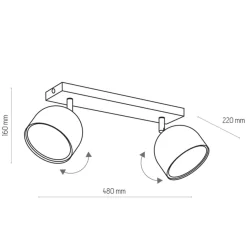 Lampa sufitowa ALTEA biała 2 PŁ + ŻARÓWKI (6513) - TK Lighting