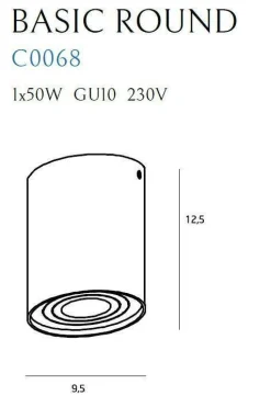Lampa sufitowa BASIC ROUND (C0068) - Maxlight