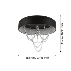 Lampa Sufitowa BERLONA czarna (39762) - EGLO