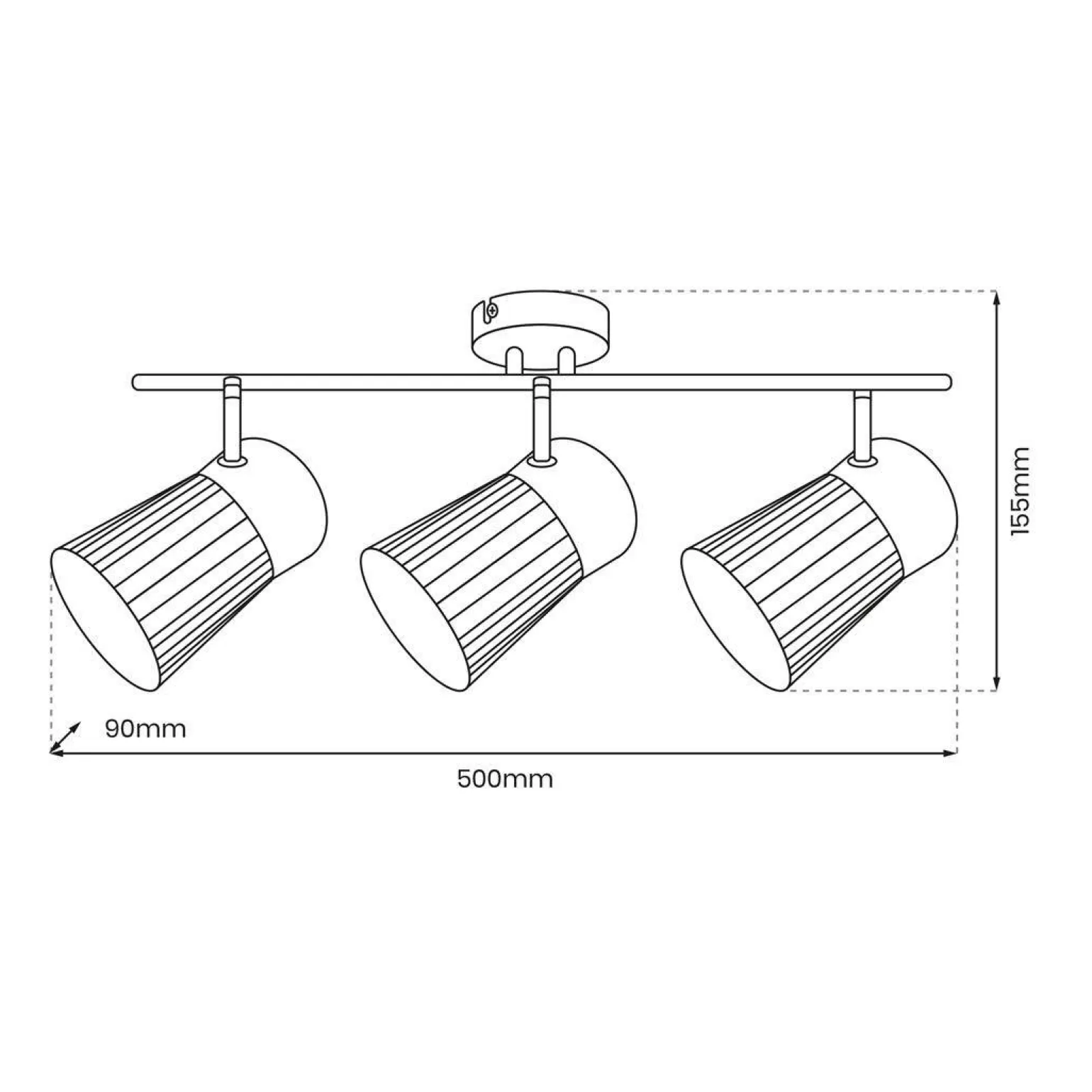 Lampa sufitowa BEST BLACK 3 (ML9972) - Milagro