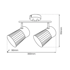 Lampa sufitowa BEST GOLD 2 (ML9975) - Milagro