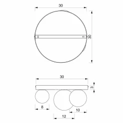 Lampa sufitowa BIBIONE 3xG9 (MLP8390) - Milagro