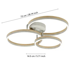 Lampa Sufitowa CADINARO szara (39895) - EGLO