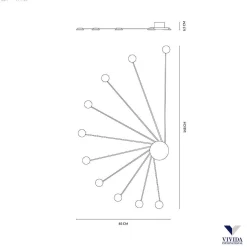 Lampa sufitowa, ścienna HELIX 10, Czarna (0047.10.NE) - Vivida