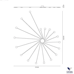 Lampa sufitowa, ścienna HELIX Biała (0047.11.BI DIM) - Vivida