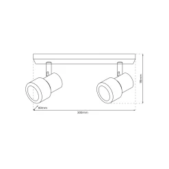 Lampa sufitowa Cino Spot 2 biała (ML9946) - Milagro