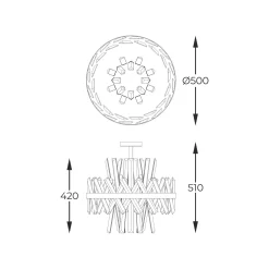 Lampa sufitowa CONSTANTINOPLE złota (C0567-08C-7GAC) - Zuma Line