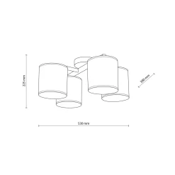 Lampa sufitowa DEVA NATURE 4 PŁ (6866) - TK Lighting
