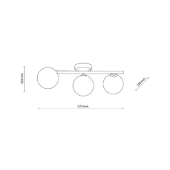 Lampa sufitowa ESTERA BLACK 3 (6855) - TK Lighting