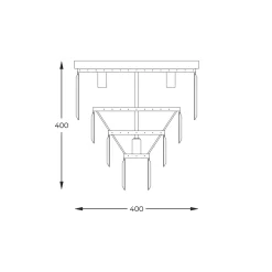 Lampa sufitowa FC17106/4+1-GLD AMEDEO ZŁOTA - Zuma Line