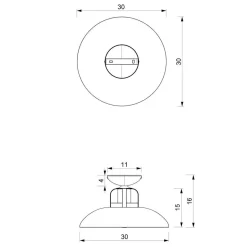 Lampa sufitowa FELIX BLACK/GOLD 1 (MLP8905) - Milagro