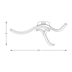 Lampa sufitowa FOCUS chrom (20023-3CCH) - Zuma Line