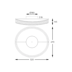 Lampa sufitowa GANO złota (MX3317-1-3GT) - Zuma Line