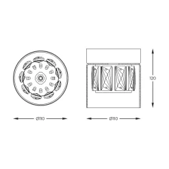 Lampa sufitowa GEM mosiądz (C0389-01A-0FD2-PL03) - Zuma Line