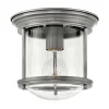 Lampa sufitowa Hadrian - Antyczny nikiel (QN-HADRIAN-MINI-F-AN-CLEAR) - Quintiesse