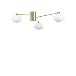 Lampa Sufitowa HERMES Mosiądz (HERMES_PL3_D90_OTTONE) - Ideal Lux