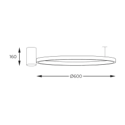 Lampa sufitowa HORIK Ø 60 (89429-60BK) - Zuma Line