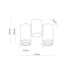 Lampa sufitowa JET BLACK 2 (4539) - TK Lighting