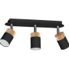 Lampa sufitowa JOKER BLACK/WOOD 3xGU10 (MLP6304) - Milagro