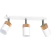 Lampa sufitowa JOKER WHITE/WOOD 3xGU10 (MLP6300) - Milagro