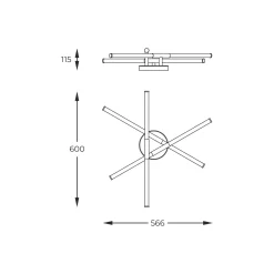 Lampa sufitowa LAUTARO czarna (1006) - Zuma Line