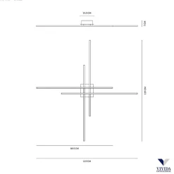 Lampa sufitowa lub ścienna HASHTAG 119 cm (0046.21.NE) - Vivida