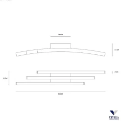 Lampa sufitowa lub kinkiet BOW 80 cm, Kol. Biały (0041.21.BI) - Vivida