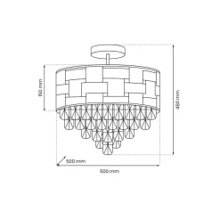 Lampa sufitowa LUXURIA 9 x E14 (ML8894) - Milagro