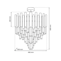 Lampa sufitowa MADISON CHROME 9xE14 (ML8805) - Milagro