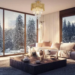 Lampa sufitowa MADISON GOLD 9xE14 (ML8806) - Milagro