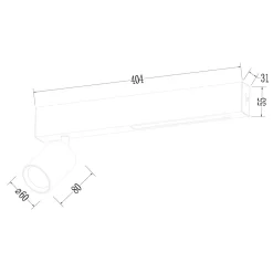 Lampa Sufitowa Magnet 9W+2xGU10 3000/4000K Czarny (ML1132) - Milagro