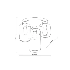 Lampa sufitowa MARCO GREEN 3 PŁ (3318) - TK Lighting