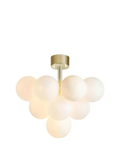 Lampa sufitowa MERLOT Plafon 13 Mosiądz/Biała