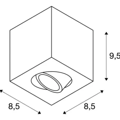 Lampa sufitowa natynkowa TRILEDO SQUARE CL, kwadratowa (1002015) - SLV