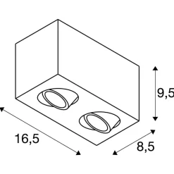 Lampa sufitowa natynkowa TRILEDO Double (1002005) - SLV