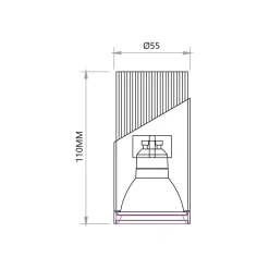 Lampa sufitowa NEO BLACK GOLD DOWNLIGHT 1xGU10 (ML0278) - Milagro