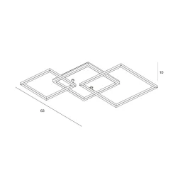Lampa sufitowa Noris (PLF-82738-38W-WO) - Italux