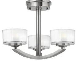 Lampa sufitowa, plafon MERIDIAN kol. NIKIEL (HK/MERIDIANSF) - Hinkley - Elstead Lighting