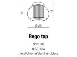 Lampa sufitowa, plafon REGO 23 (9021-1X) Azzardo