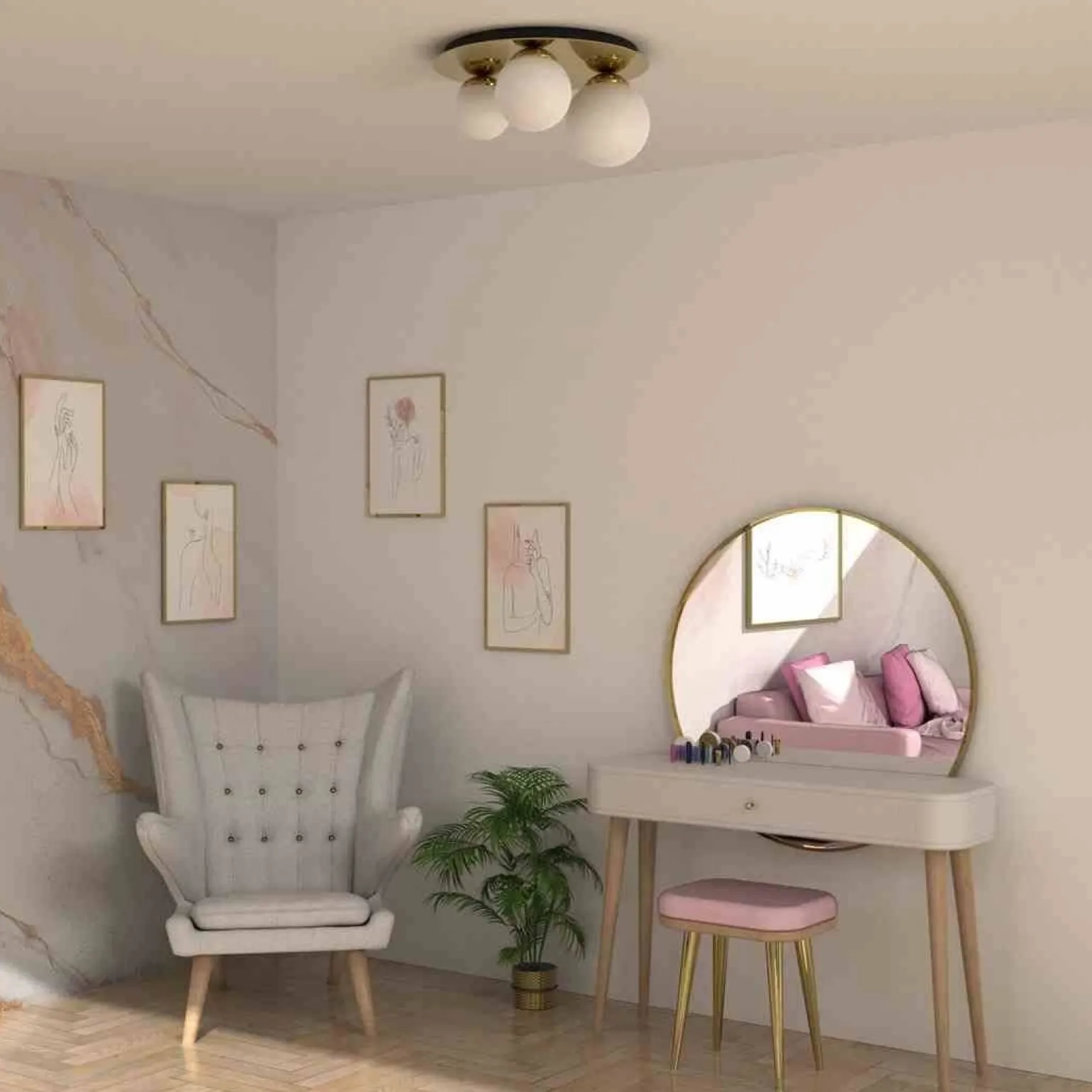 Lampa sufitowa PLATO 2xE14 + 1xE27 (MLP7966) - Milagro