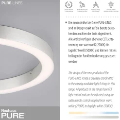 Lampa sufitowa PURE-LINES, ALUMINIUM (6309-95) - Paul Neuhaus