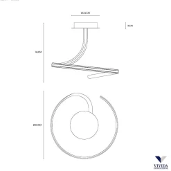 Lampa sufitowa RIBBON Kol. Biały 4000K (0030.20 N) - Vivida